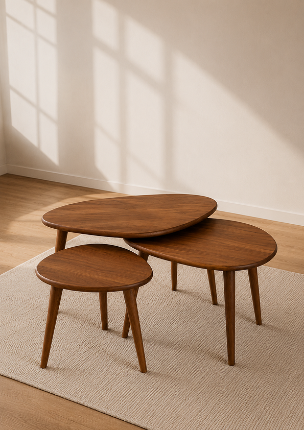 Walnut Nest Trio Set